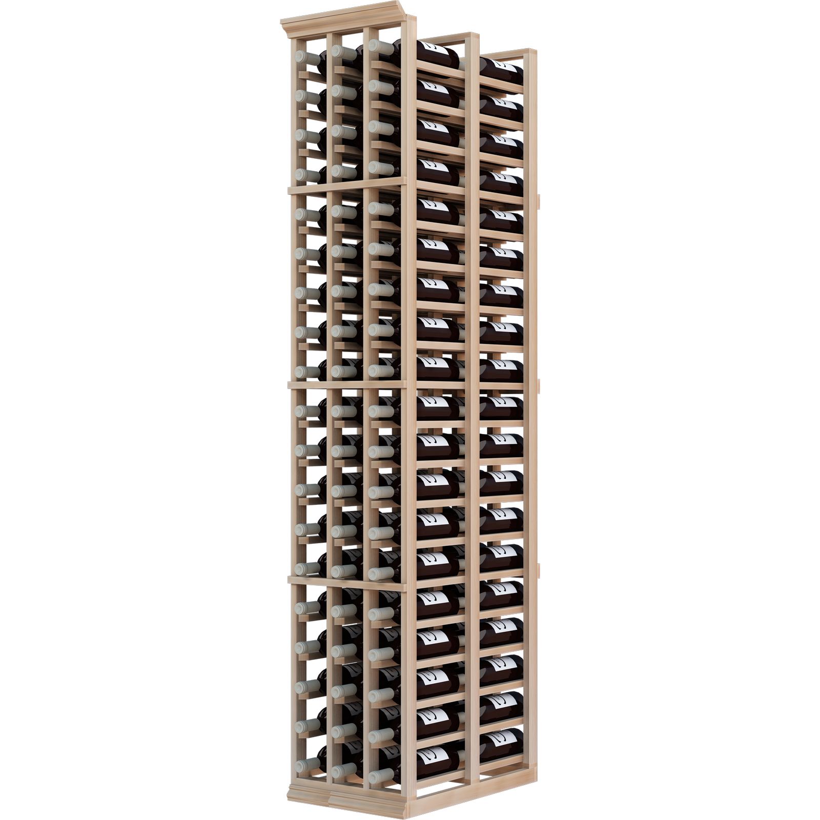 a wooden wine rack filled with bottles of wine a wooden wine rack filled with bottles of wine