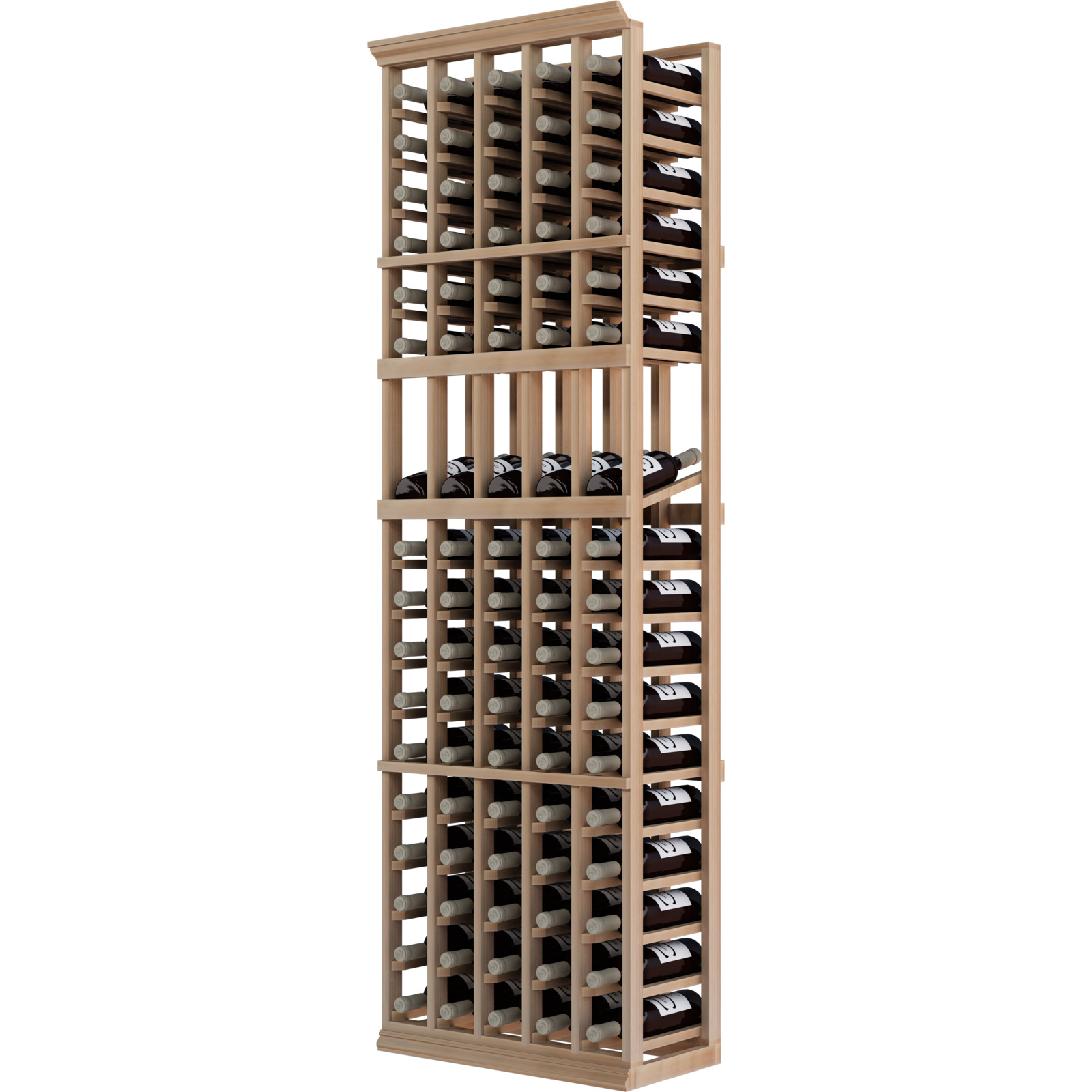 a wooden wine rack filled with bottles of wine a wooden wine rack filled with bottles of wine