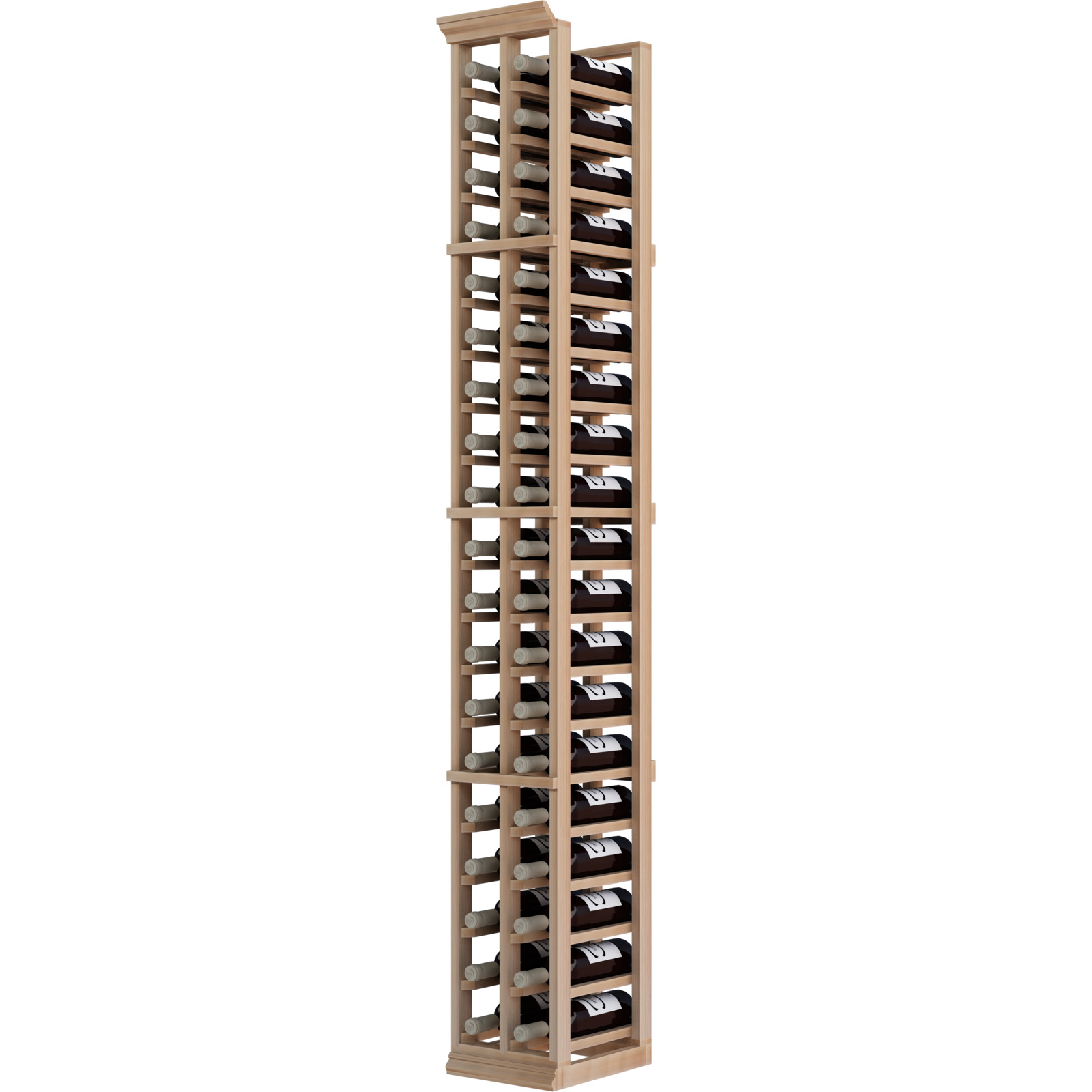 a wooden wine rack filled with bottles of wine a wooden wine rack filled with bottles of wine