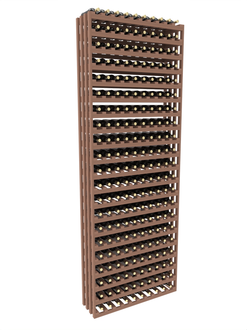 a wooden wine rack filled with bottles of wine a wooden wine rack filled with bottles of wine