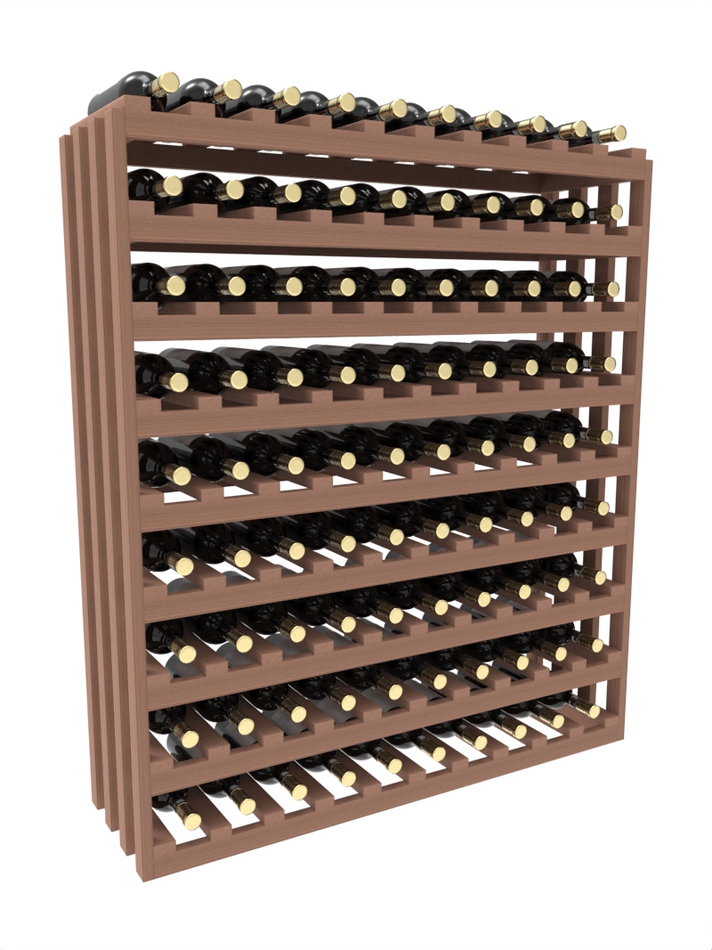 a wooden wine rack filled with bottles of wine a wooden wine rack filled with bottles of wine