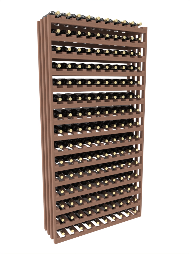 a wooden wine rack filled with bottles of wine a wooden wine rack filled with bottles of wine
