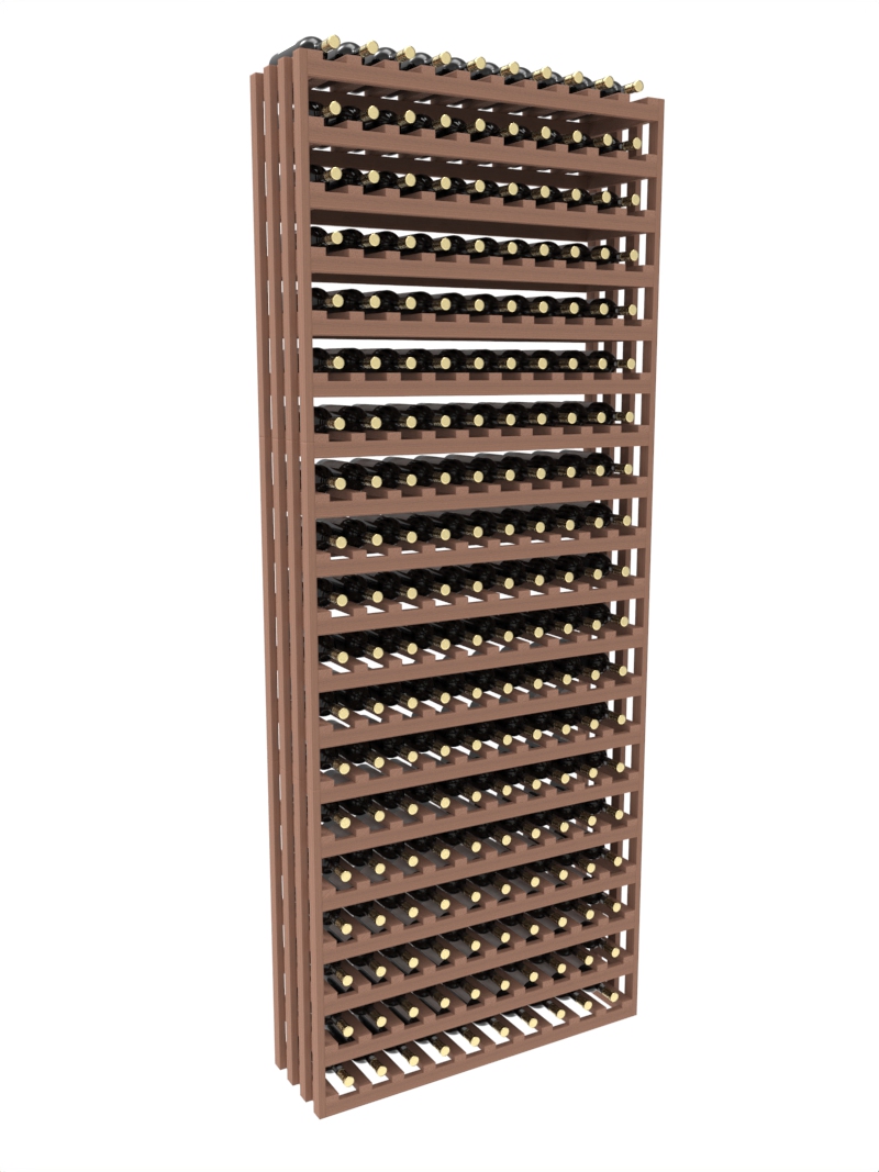 a wooden wine rack filled with bottles of wine a wooden wine rack filled with bottles of wine
