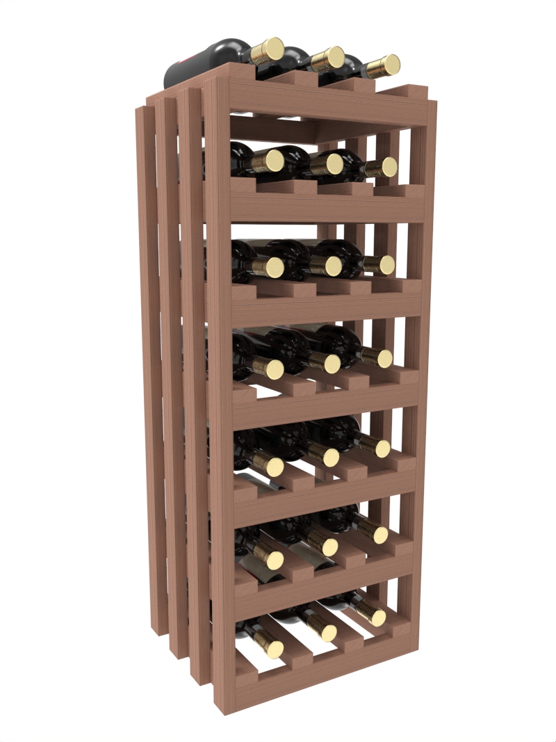 a wooden wine rack filled with bottles of wine a wooden wine rack filled with bottles of wine