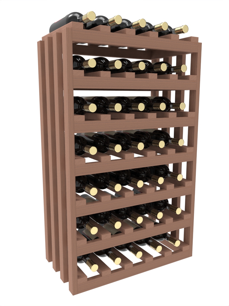 a wooden wine rack filled with bottles of wine a wooden wine rack filled with bottles of wine