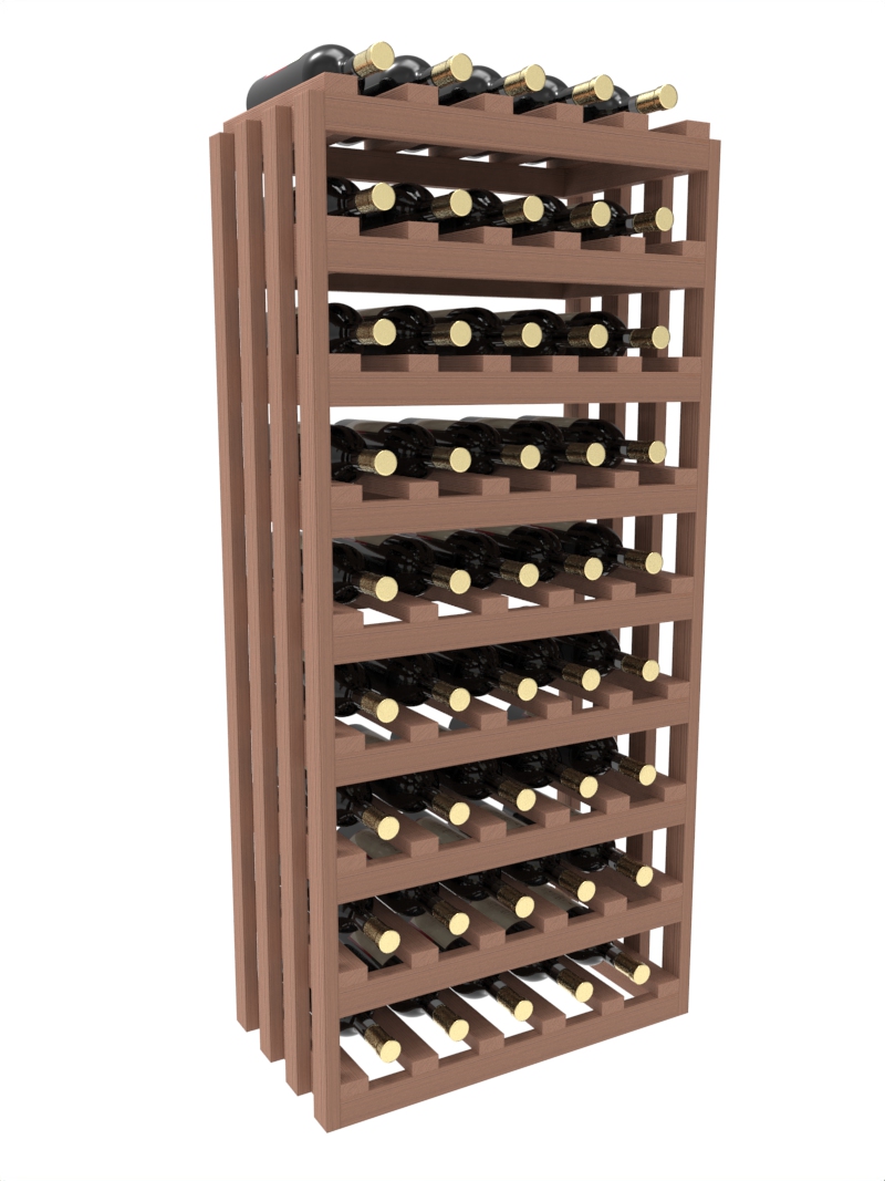 a wooden wine rack filled with bottles of wine a wooden wine rack filled with bottles of wine
