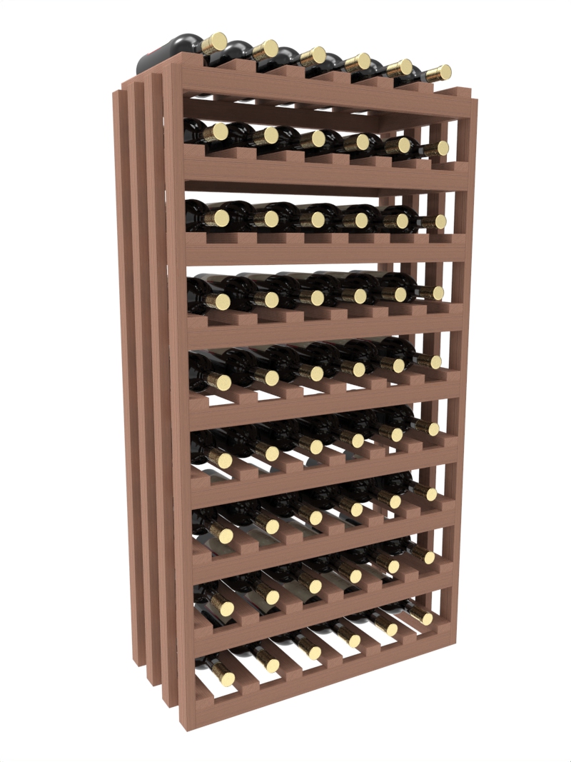 a wooden wine rack filled with bottles of wine a wooden wine rack filled with bottles of wine