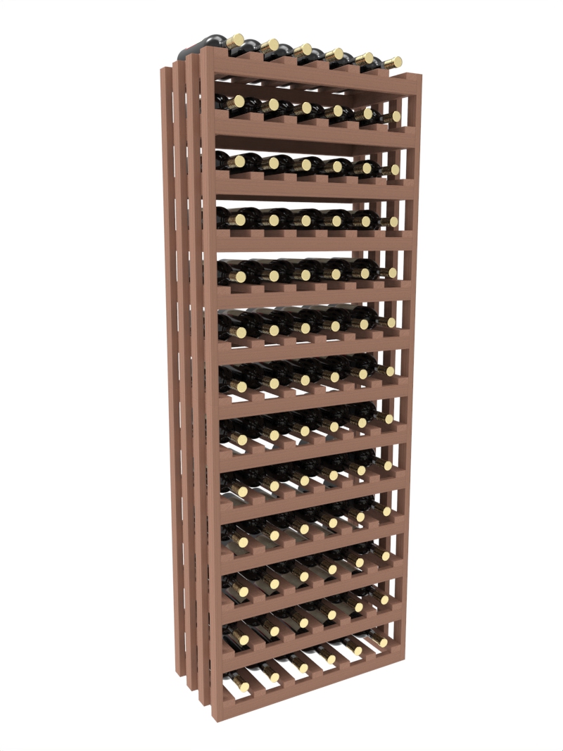 a wooden wine rack filled with bottles of wine a wooden wine rack filled with bottles of wine