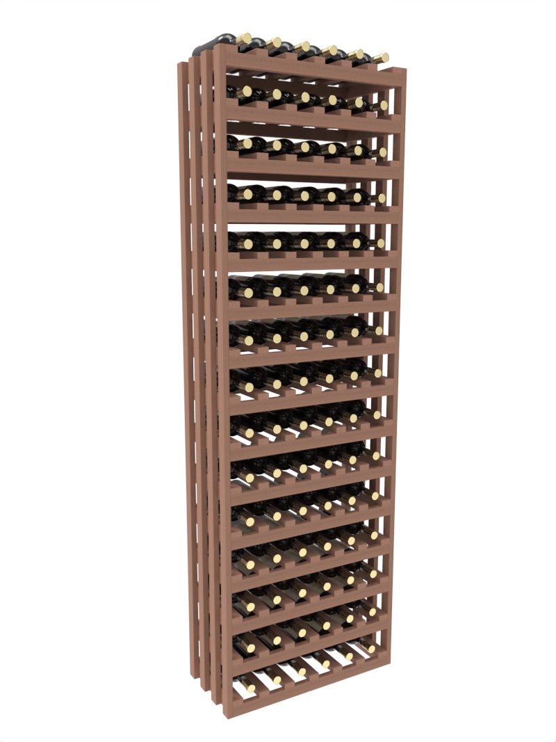 a wooden wine rack filled with bottles of wine a wooden wine rack filled with bottles of wine