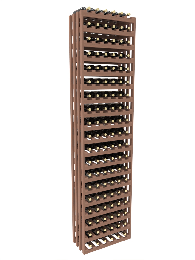 a wooden wine rack filled with bottles of wine a wooden wine rack filled with bottles of wine