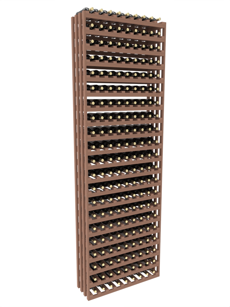 a wooden wine rack filled with bottles of wine a wooden wine rack filled with bottles of wine