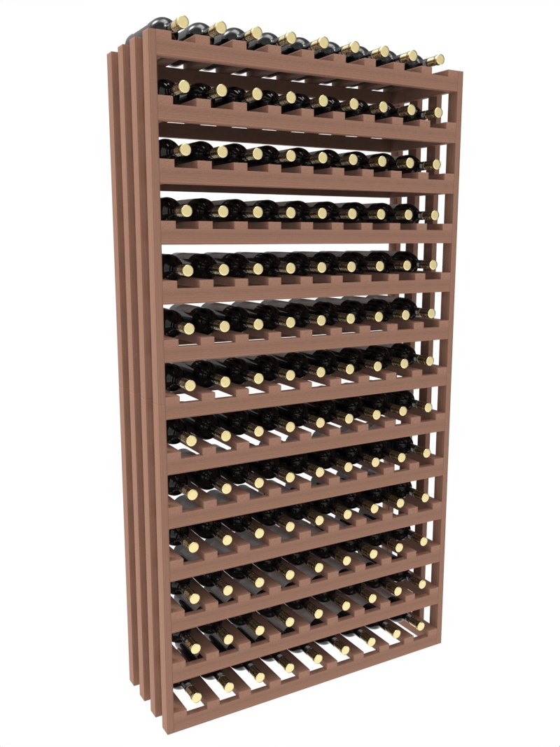 a wooden wine rack filled with bottles of wine a wooden wine rack filled with bottles of wine