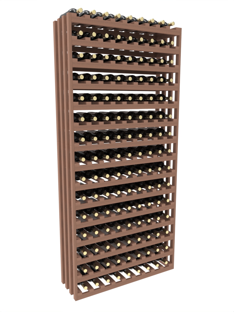 a wooden wine rack filled with bottles of wine a wooden wine rack filled with bottles of wine