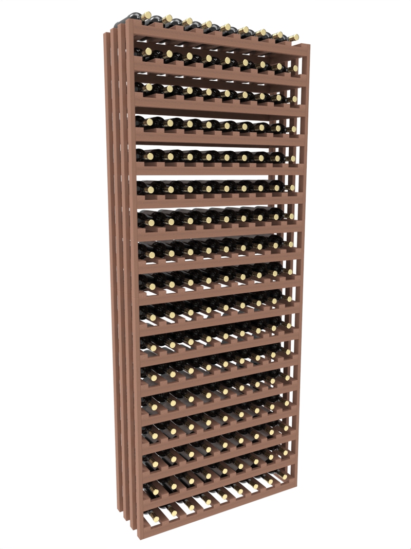 a wooden wine rack filled with bottles of wine a wooden wine rack filled with bottles of wine